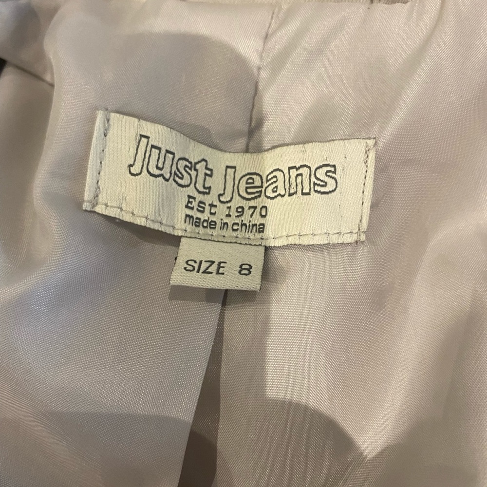 Beautiful Beige Tailored Trench Coat 100% Cotton Just Jeans Size 8 - Picture 9 of 10